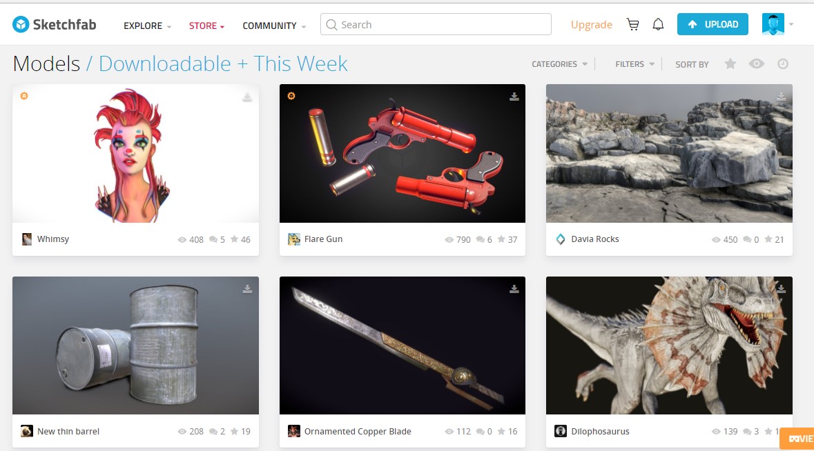 Konten Format Model 3 Dimensi Berilsensi CC di Platform Sketchfab ...